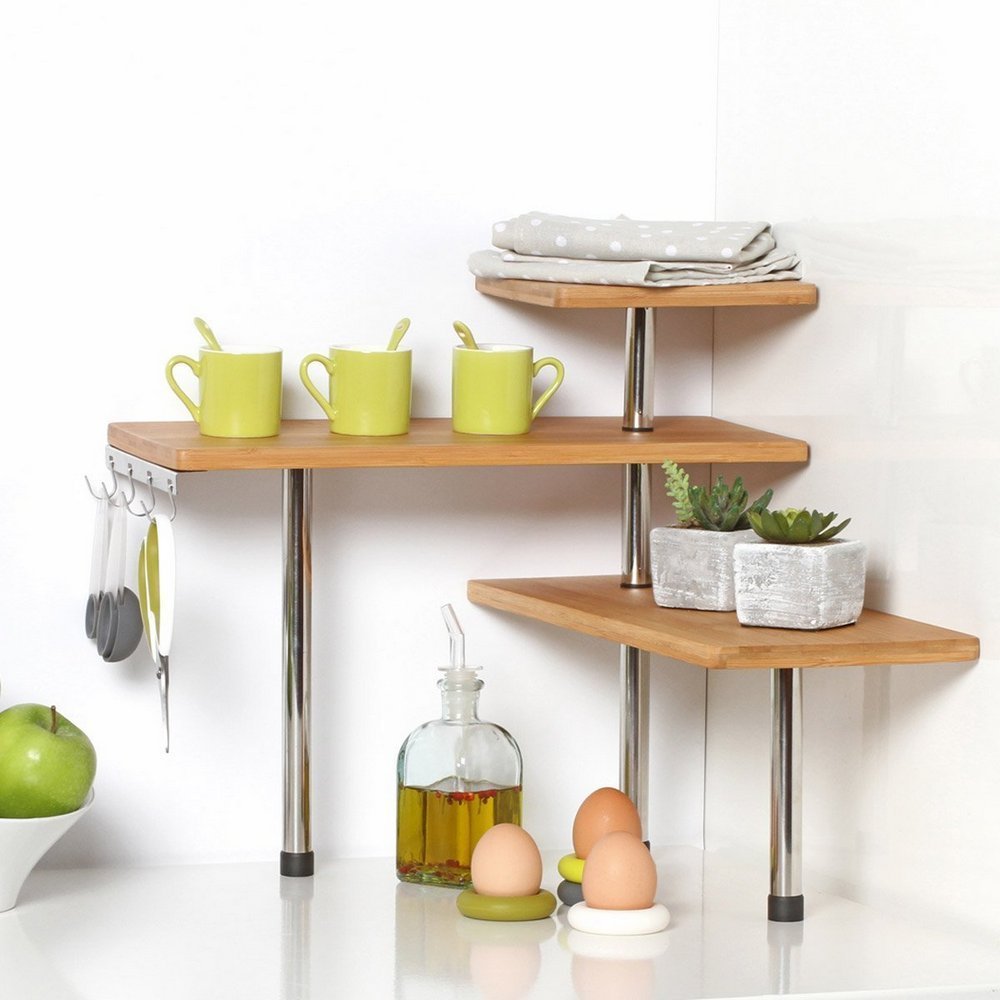 etagere d&rsquo;angle bois blanc