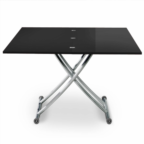 table a manger noire laquee