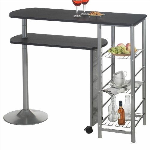 table de bar fer forge et bois
